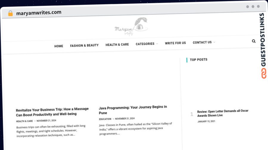 Publish Guest Post on maryamwrites.com