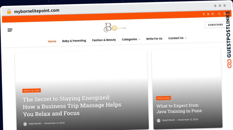 Publish Guest Post on mybornelitepoint.com