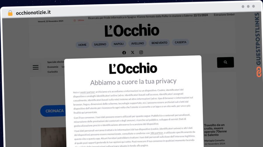 Publish Guest Post on occhionotizie.it