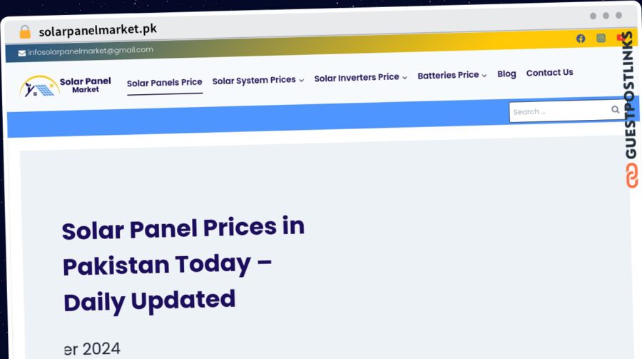 Publish Guest Post on solarpanelmarket.pk