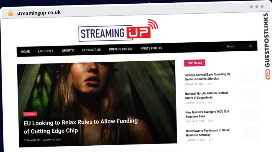 Publish Guest Post on streamingup.co.uk