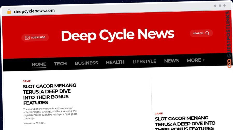 Publish Guest Post on deepcyclenews.com