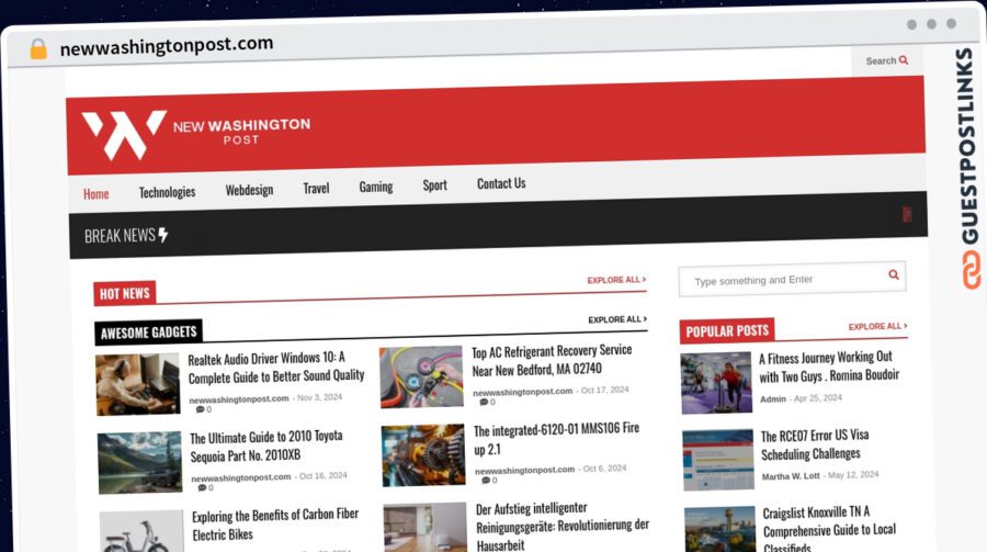 Publish Guest Post on newwashingtonpost.com