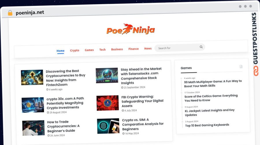 Publish Guest Post on poeninja.net