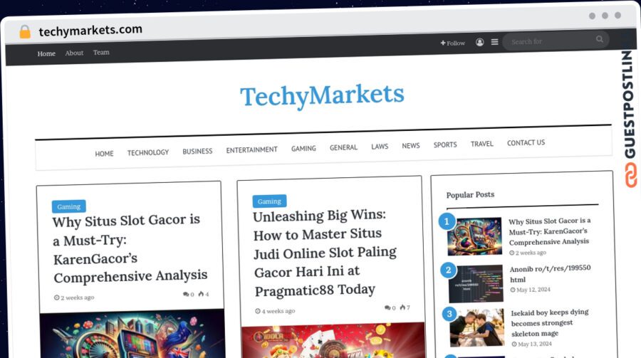 Publish Guest Post on techymarkets.com